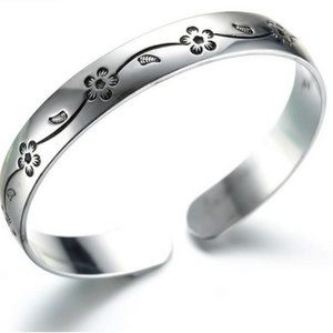 999 Sterling Silver Party Cuff Bracelet/Bangle